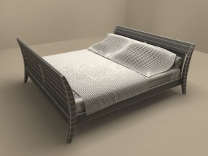 nottetempo bed by flexform 3D Model