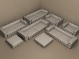 odeon furniture collection by molteni 3D Model