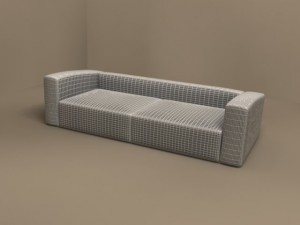 odeon sofa 2500x1090 by molteni 3D Model