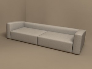 odeon sofa 2900x1090 by molteni 3D Model