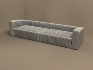 odeon sofa 2900x1090 by molteni 3D Model