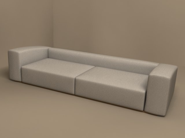 odeon sofa 3100x1090 by molteni 3D Model .c4d .max .obj .3ds .fbx .stl .blend 