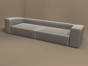 odeon sofa 3100x1090 by molteni 3D Model