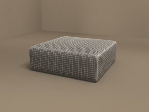 odeon pouf 1000x1000 by molteni 3Dモデル