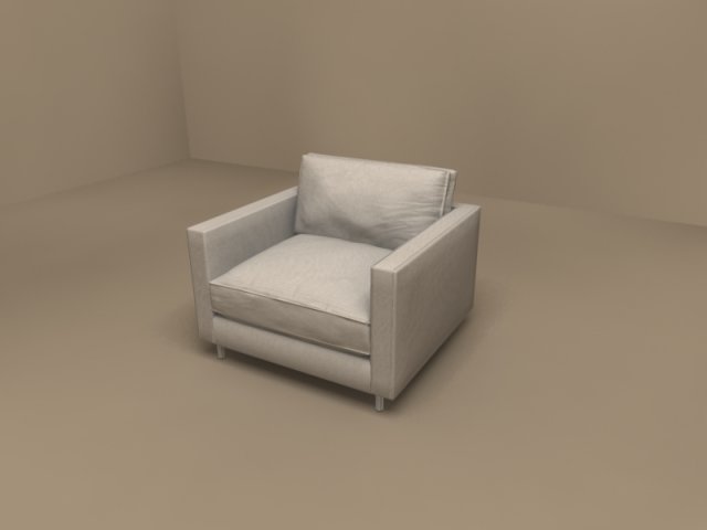 pasodoble armchair by flexform 3D Model .c4d .max .obj .3ds .fbx .stl .blend 