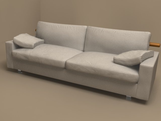 patrik sofa by flexform 245x90x84 3D Model .c4d .max .obj .3ds .fbx .stl .blend 