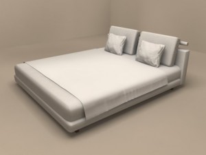 patrik bed by flexform 3Dモデル