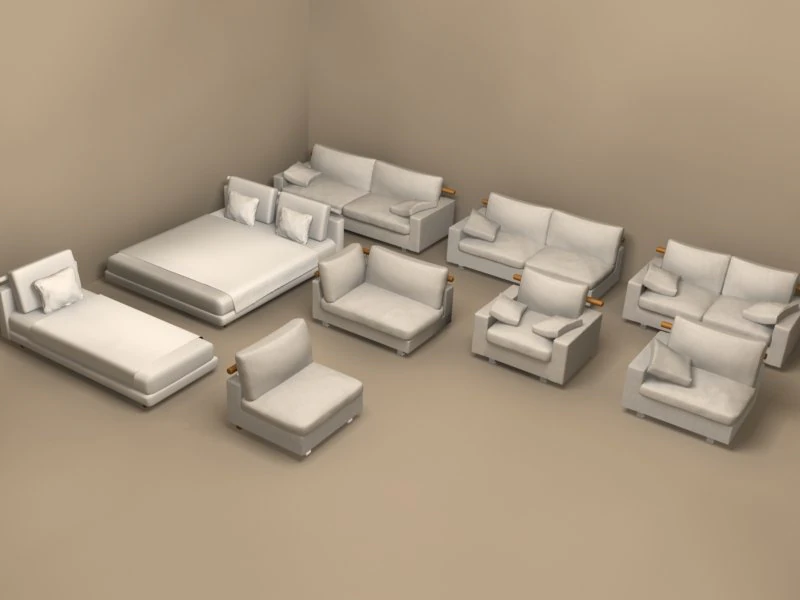 patrik collection by flexform 3D Model .c4d .max .obj .3ds .fbx .stl .blend