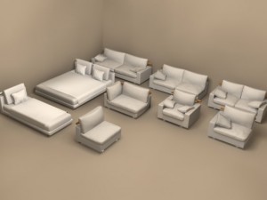 patrik collection by flexform 3D Model