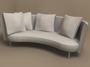 phil sofa by flexform 3D Model
