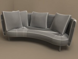 phil sofa by flexform Model 3D