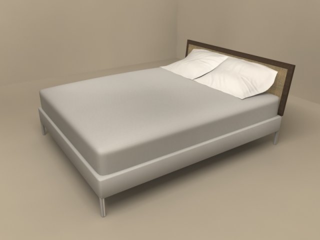 piano bed by flexform 3Dモデル .c4d .max .obj .3ds .fbx .stl .blend 