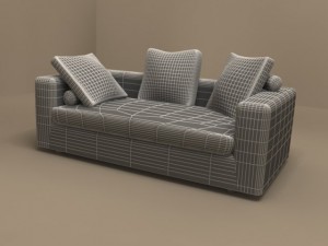 poggiolungo 180x98 sofa by flexform 3D Modell