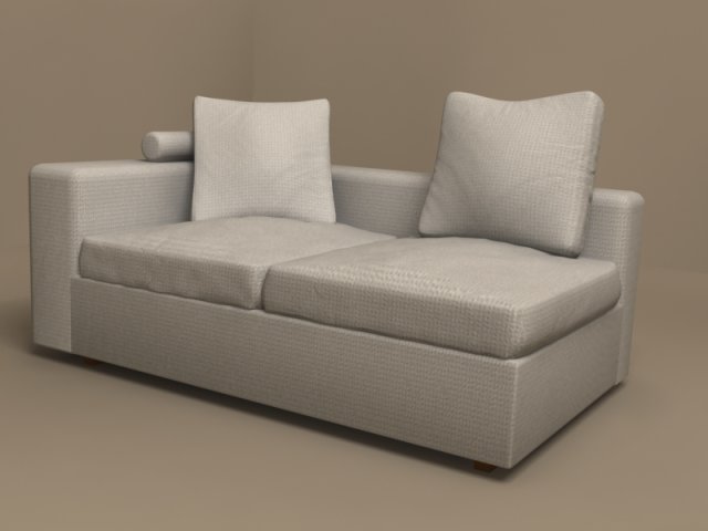 poggiolungo sofa by flexform 3D Model .c4d .max .obj .3ds .fbx .stl .blend 