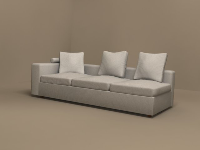 poggiolungo sofa by flexform 3D 模型 .c4d .max .obj .3ds .fbx .stl .blend 