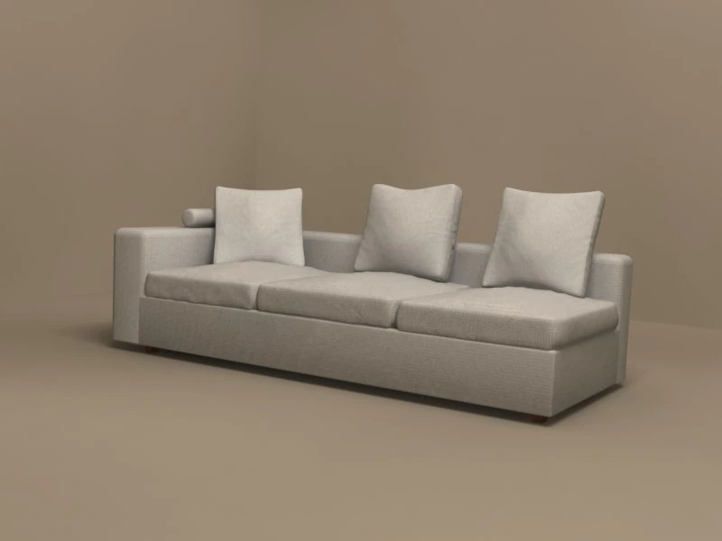 poggiolungo sofa by flexform 3D Model .c4d .max .obj .3ds .fbx .stl .blend