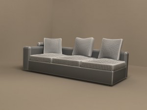 poggiolungo sofa by flexform 3D 模型