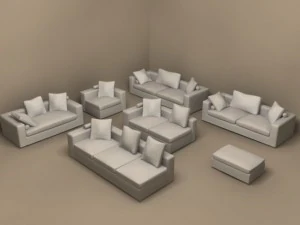 coleção poggiolungo por flexform Modelo 3D