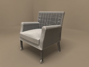 press armchair by flexform 3Dモデル