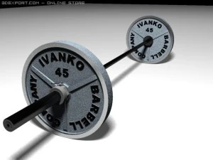 올림픽 바벨 3D 모델