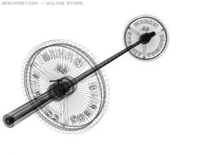 olympic barbell 3D Model