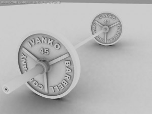 olympic barbell 3D 模型