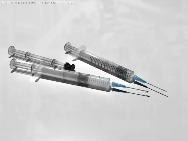 seringue injection 3D Model .c4d .max .obj .3ds .fbx .stl .blend 