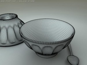 bowl and spoon 3D Model