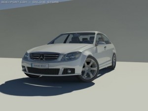 mercedes benz c class 2009 3D मॉडल