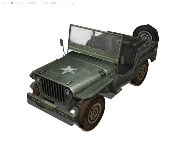 jeep 3D Model .c4d .max .obj .3ds .fbx .stl .blend 