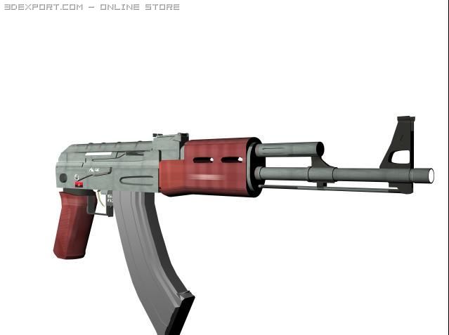 ak47 3D 모델 .c4d .max .obj .3ds .fbx .stl .blend