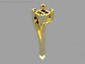 asymmetric princess ring Modèle 3D
