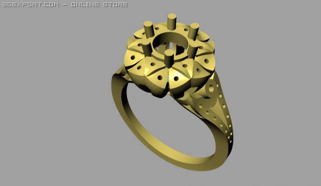 eduardian ring 090 ct Modello 3D .c4d .max .obj .3ds .fbx .stl .blend 