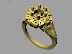 Edwardiaanse ring 090 ct 3D Model