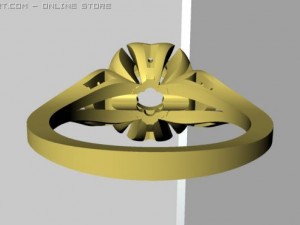 eduardian ring 090 ct Modello 3D