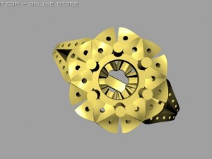 eduardian ring 090 ct Modello 3D