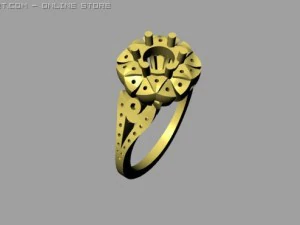 eduardian ring 090 ct 3D Model