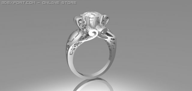 victorian 1ct wedding ring 3D Model .c4d .max .obj .3ds .fbx .stl .blend 