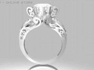 victorian 1ct wedding ring 3D Model