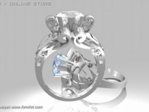 victorian 1ct wedding ring 3D Model