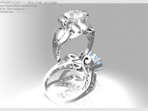 victorian 1ct wedding ring 3D Model