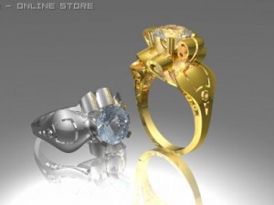 victorian 1ct wedding ring 3D Model
