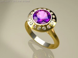 platinum ring 1ct  brazil 2 3D Model