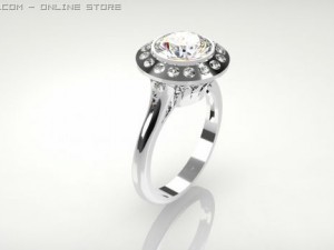 platinum ring 1ct  brazil 2 Modelo 3D