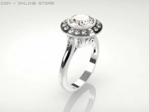 platinum ring 1ct  brazil 2 3D Model