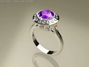 platinum ring 1ct  brazil 2 3D Model