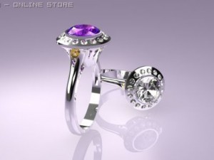 platinum ring 1ct  brazil 2 Modelo 3D