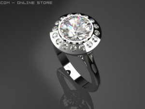 platinum ring 1ct  brazil 2 Modelo 3D