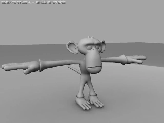 monkey 3D Model .c4d .max .obj .3ds .fbx .stl .blend 