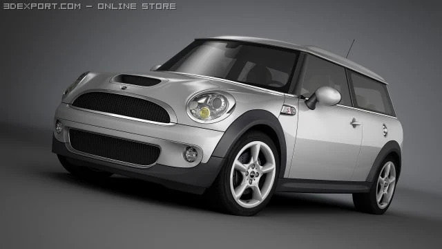 mini cooper clubman 3D Model .c4d .max .obj .3ds .fbx .stl .blend 